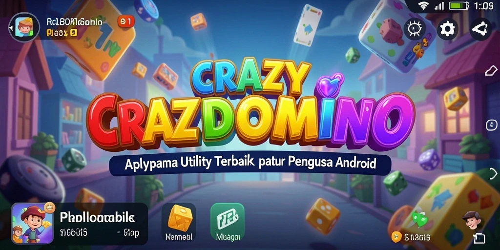 Tampilan utama CRAZYDOMINO dengan antarmuka yang sederhana dan fungsional.
