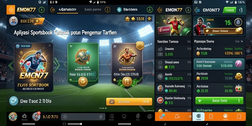 Tampilan gameplay menarik aplikasi Sportsbook EMON77.