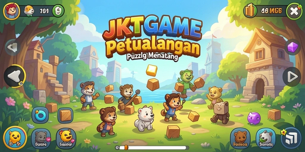 Tampilan gameplay JKTGAME dengan teka-teki yang menarik.