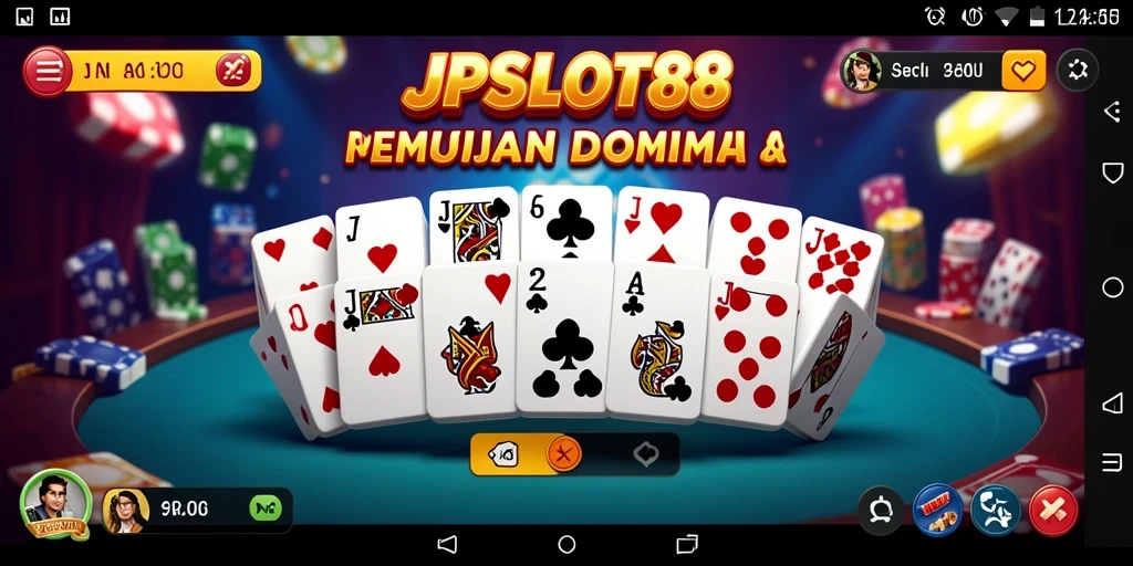 Tampilan gameplay menyenangkan dari JPSLOT88 dengan suasana Domino yang seru.