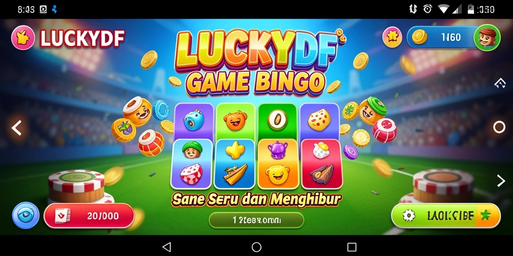 Screenshot gameplay LUCKYDF yang menggambarkan keseruan Bingo.