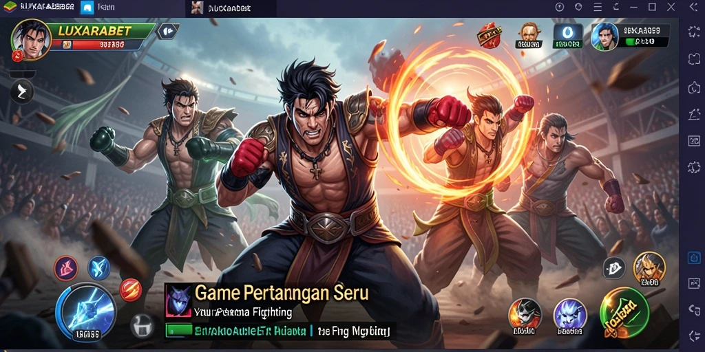 Screenshot LUXARABET menampilkan pertarungan sengit dengan grafis menawan.