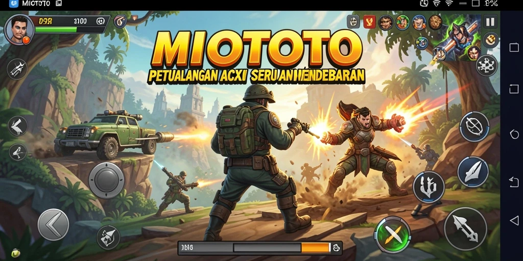 Tampilan seru dari gameplay MIOTOTO dalam aksi penuh.