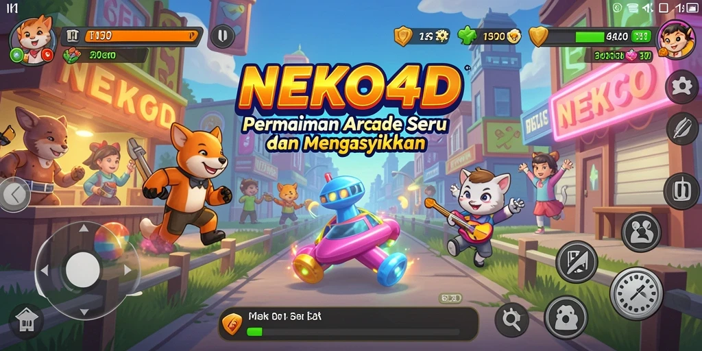 Tangkapan layar gameplay NEKO4D yang penuh warna.
