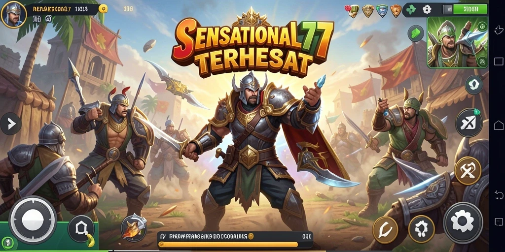 Screenshot SENSATIONAL77 menampilkan aksi seru pertarungan Battle Royale.