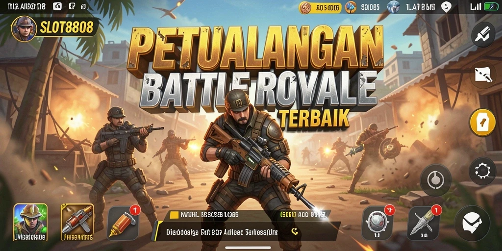 Tampilan menarik dari gameplay Battle Royale SLOT8808.