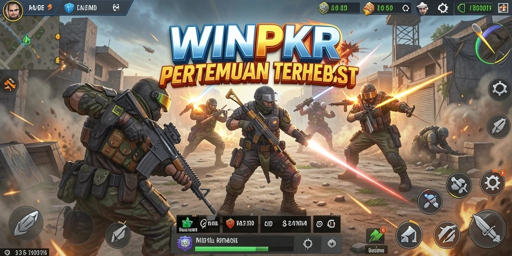 Screenshot gameplay <strong>WINPKR</strong> yang menampilkan aksi menegangkan dalam pertempuran Battle Royale.